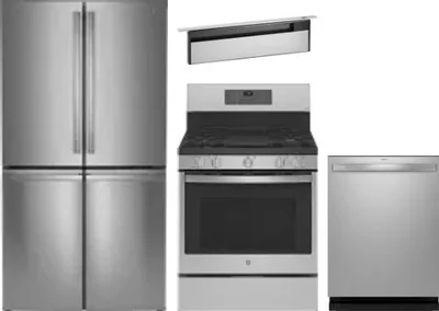 4 Piece Package Includes Refrigerator, Range, Hood And Dishwasher